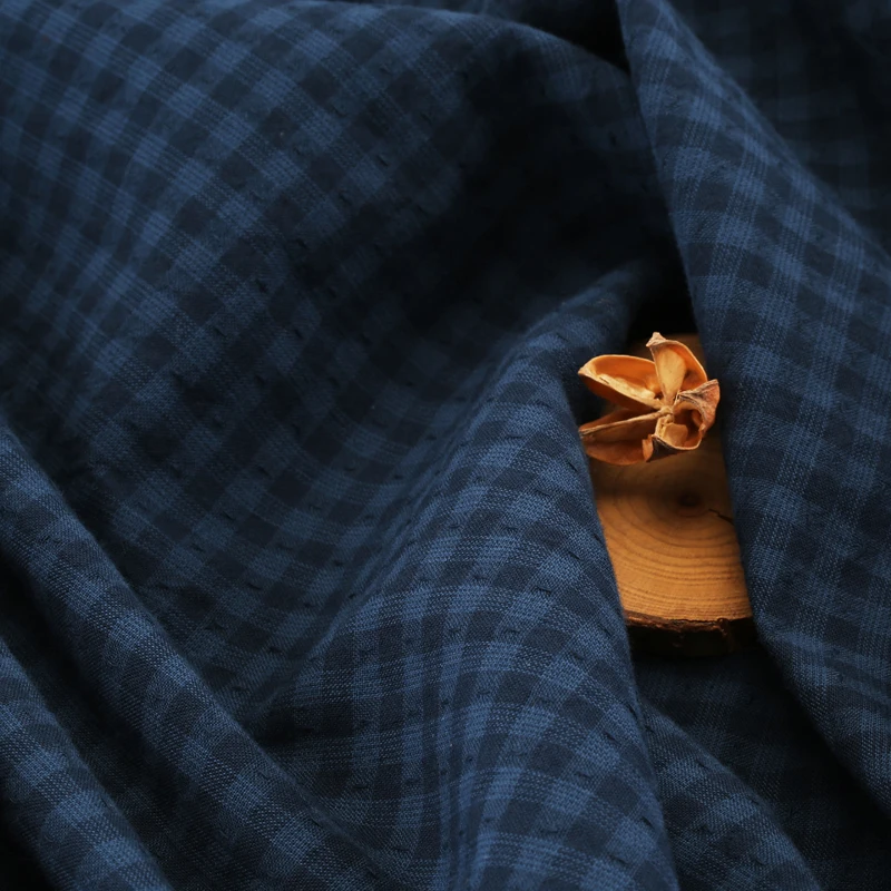 Высококачественная хлопчатобумажная ткань возвращается к древним и делает древних чувствовать себя решетчатой серии tissu одежда платья пальто tissus