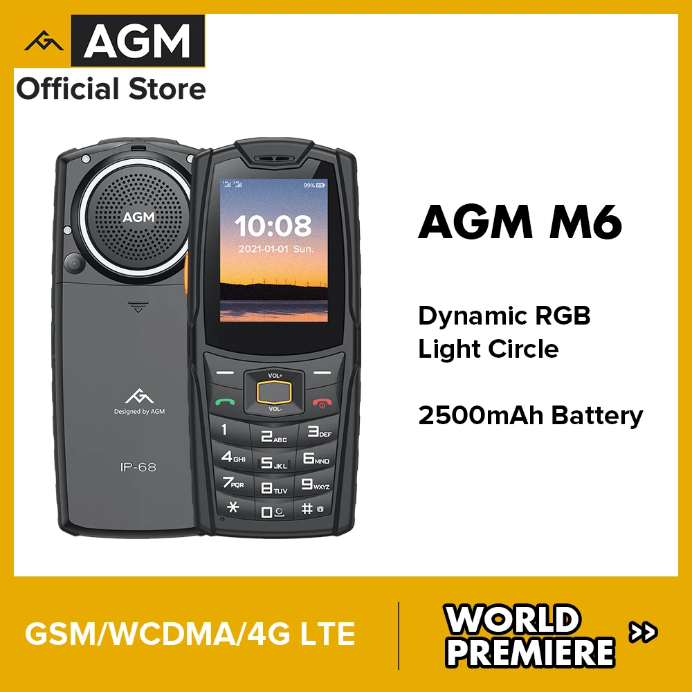AGM IP68/IP69K телефон кнопочный 2500mAh противоударный GSM 2.4&quot сотовый | Мобильные