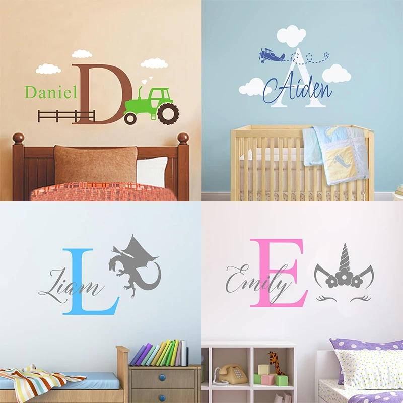 

Customized Name Wall Sticker Baby Girl and Boy Nursey Room Many Types Can Be Chosen Wall Decor House Decoration