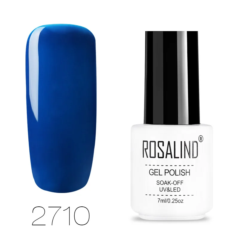 ROSALIND Гель-лак для ногтей Классический гель для ногтей Гибридный лак синий серый набор гель-лаков для ногтей маникюрный Топ основа все для ногтей Перманентный - Цвет: 2710