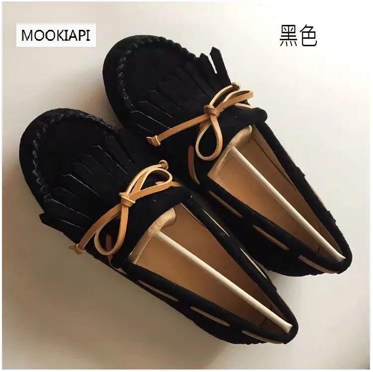 MOOKIAPI Chinese brand high quality women's shoes, 100% leather, classic  women loafers shoes,women flats shoes summer shoes