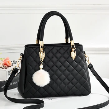 

2019 new trend messenger bags Casual PU Handbags Plaid Style Top Handle simple Korean version women Shoulder Bags Travel Fashion