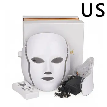 

Facial Mask Photon Therapy 7 Color LED Face Instrument Neck Skin Rejuvenation Anti Acne Wrinkle Beauty Treatment Salon Home Care
