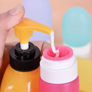 

Refillable Bottles 3PCS Portable Soft Silicone Travel bottles Set Food-grade solid silicone + PP 60ML/2OZ