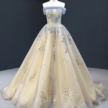 С блестками, бальное платье с открытыми плечами Бальные платья прозрачный топ сладкий 16 Пром Шампанское Vestidos Quicenera принцесса свадебные платья