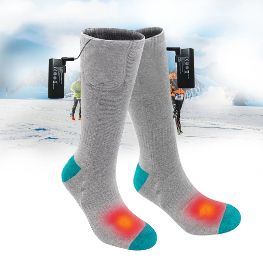 Heated Socks Rechargeable Battery Winter Warm High Tube Men Women for Fishing Skiing Hunting CyclingСпорт и развлечения