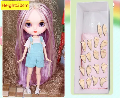 Blyth кукла DIY 1/6 BJD белая кожа 30 см шарнир/нормальное тело ледяной готовая кукла специальное предложение на продажу игрушки для детей подарок для девочек - Цвет: style 22 as shown