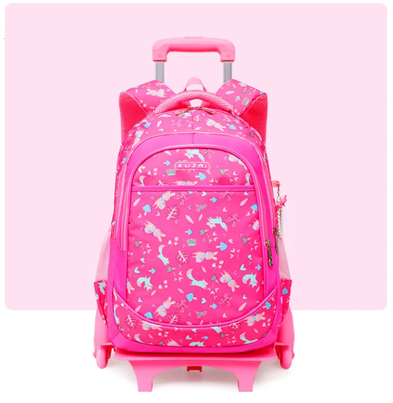 Children Removable 2/6 Wheels Kids boys girls Trolley Schoolbag Luggage Book Bags Backpack Latest School Bags travel luggage