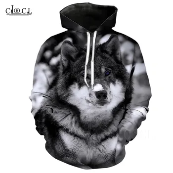 

2019 New Wolf Hoodies Men's Hoodie Spring Autumn Hip Hop Hoody Tops Casual Fashion 3D Wolf Head Hoodie Sweatshirt S-5XL Pullover