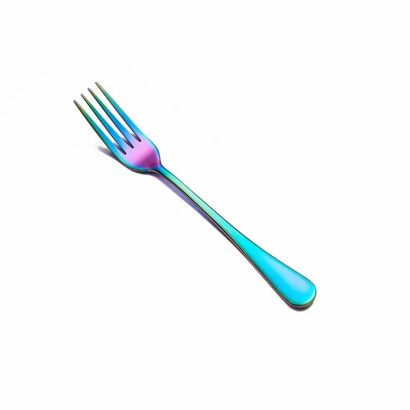 Spklifey Cutlery Set Stainless Steel Dinnerware Rainbow Stainless Steel Spoon Set Fork Spoon Knife Steel Cutlery Dinnerware Set
