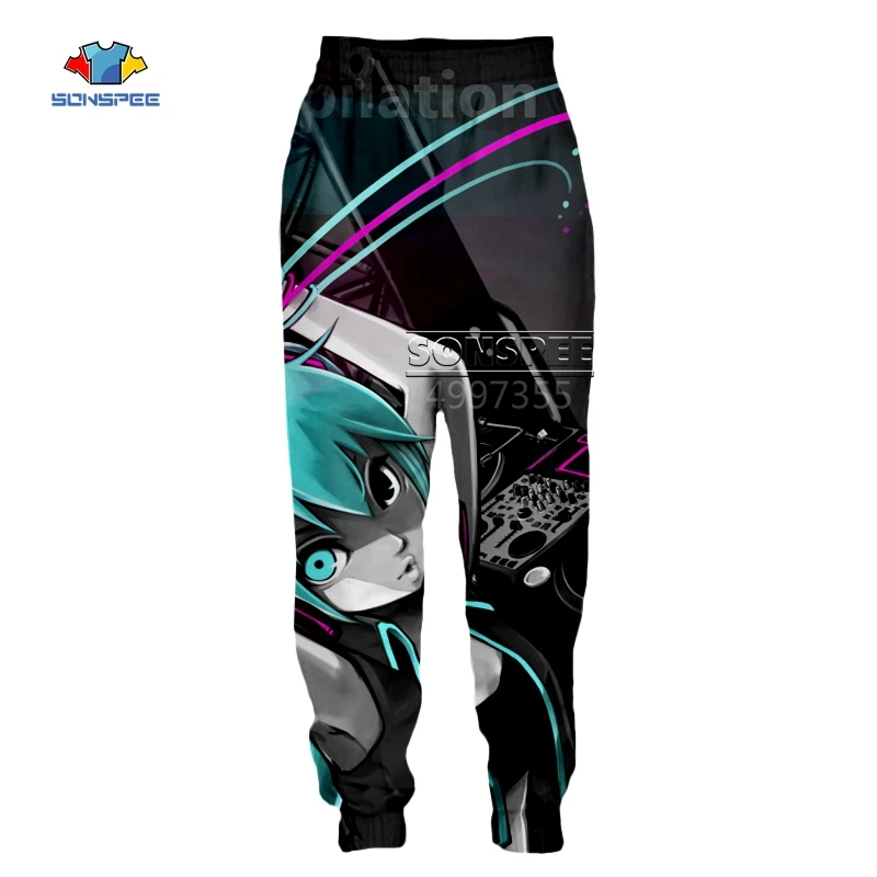 SONSPEE Adult Kids DJ Hatsune Miku Harajuku 3D Print Clothes Hoodies Sweatshirts T shirt tees Man jacket Female Boys Hip hop D70 - Цвет: 7