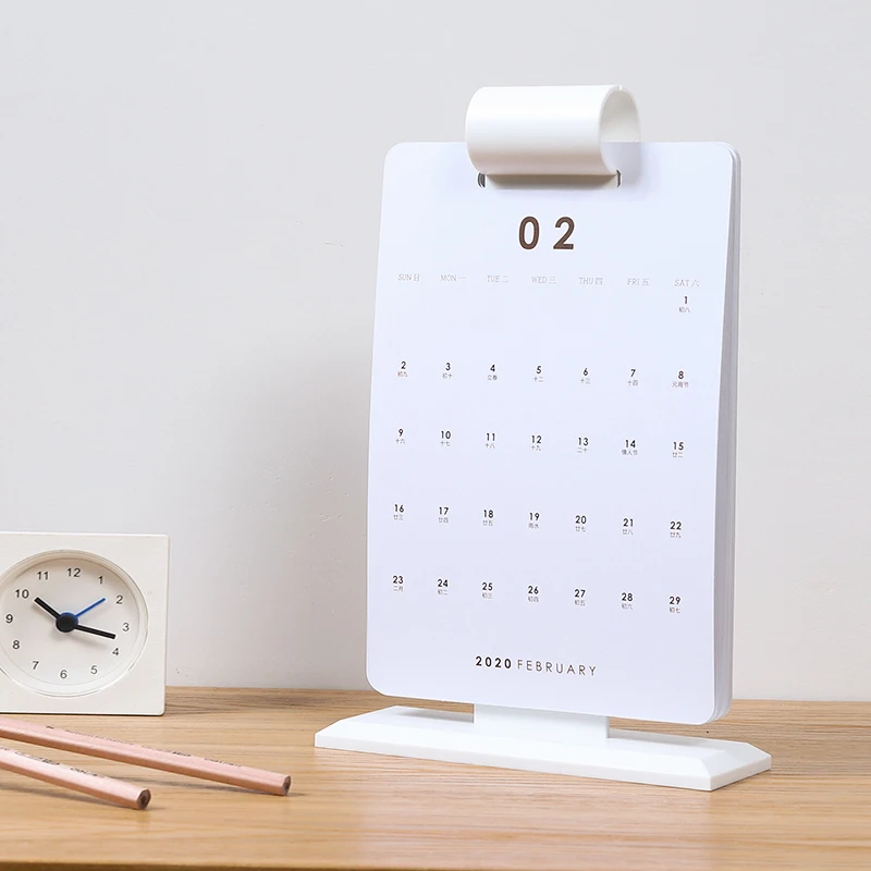 

2020 Desk Calendar Yearly Flip Calendar Daily Planners with Hanging Mount BB55