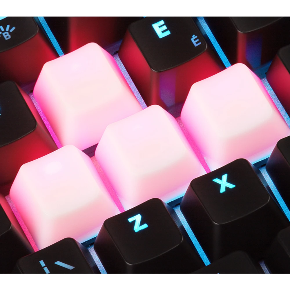 8 шт. ультра-тонкие белые клавиши со стрелками АБС-пластик E-sports Keycap OEM профиль быстрый отскок брелки для OSU музыка уличный баскетбол