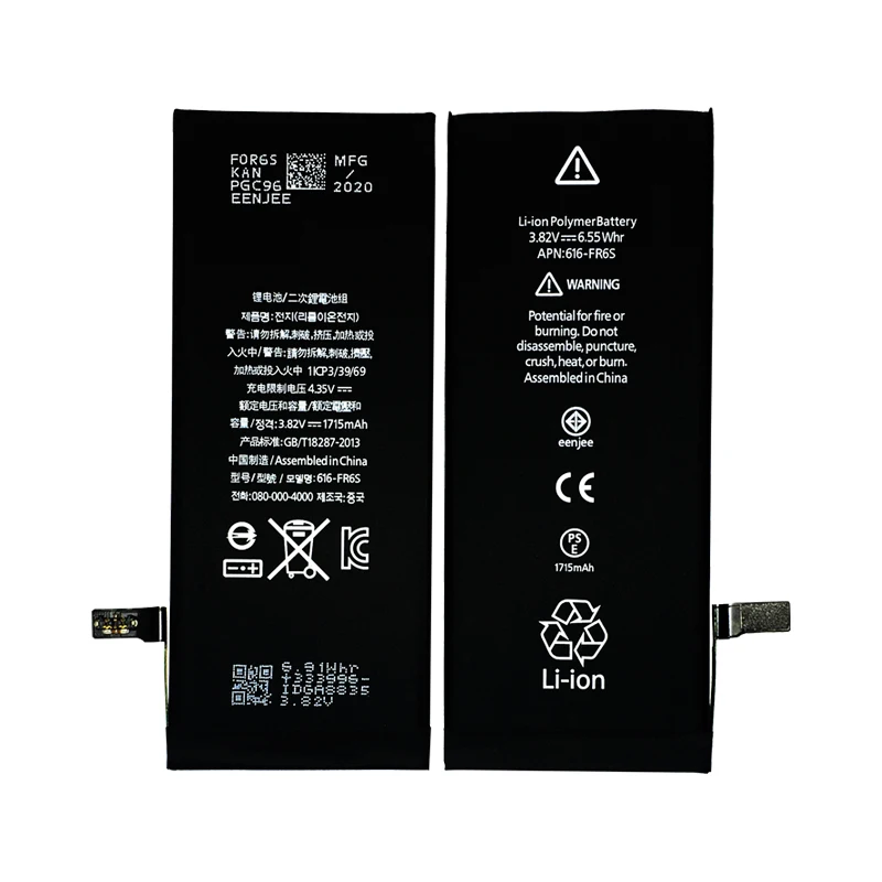 EENJEE 5 шт. батарея для телефона Iphone 6S завод 3 8 в 1750 мАч Оригинал IC ORG Qlty 100% тест 0 цикл