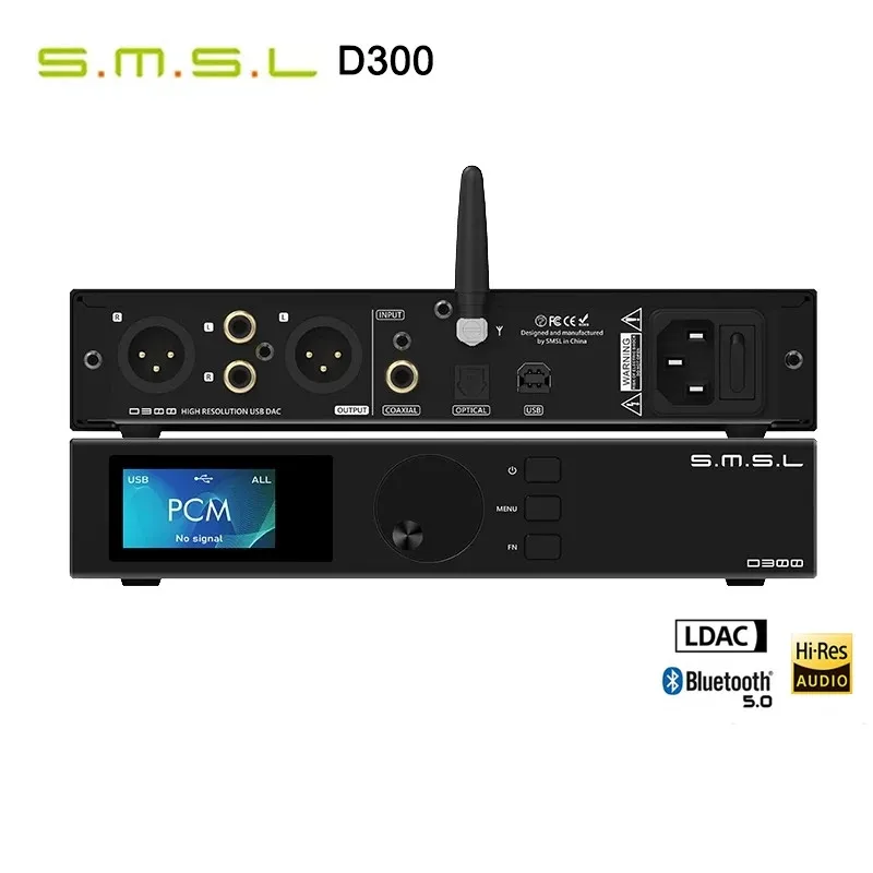 SMSL D300 Bluetooth 5 0 декодер DAC ROHM BD34301EKV чип XMOS DSD512 PCM768KHZ LDAC с дистанционным управлением