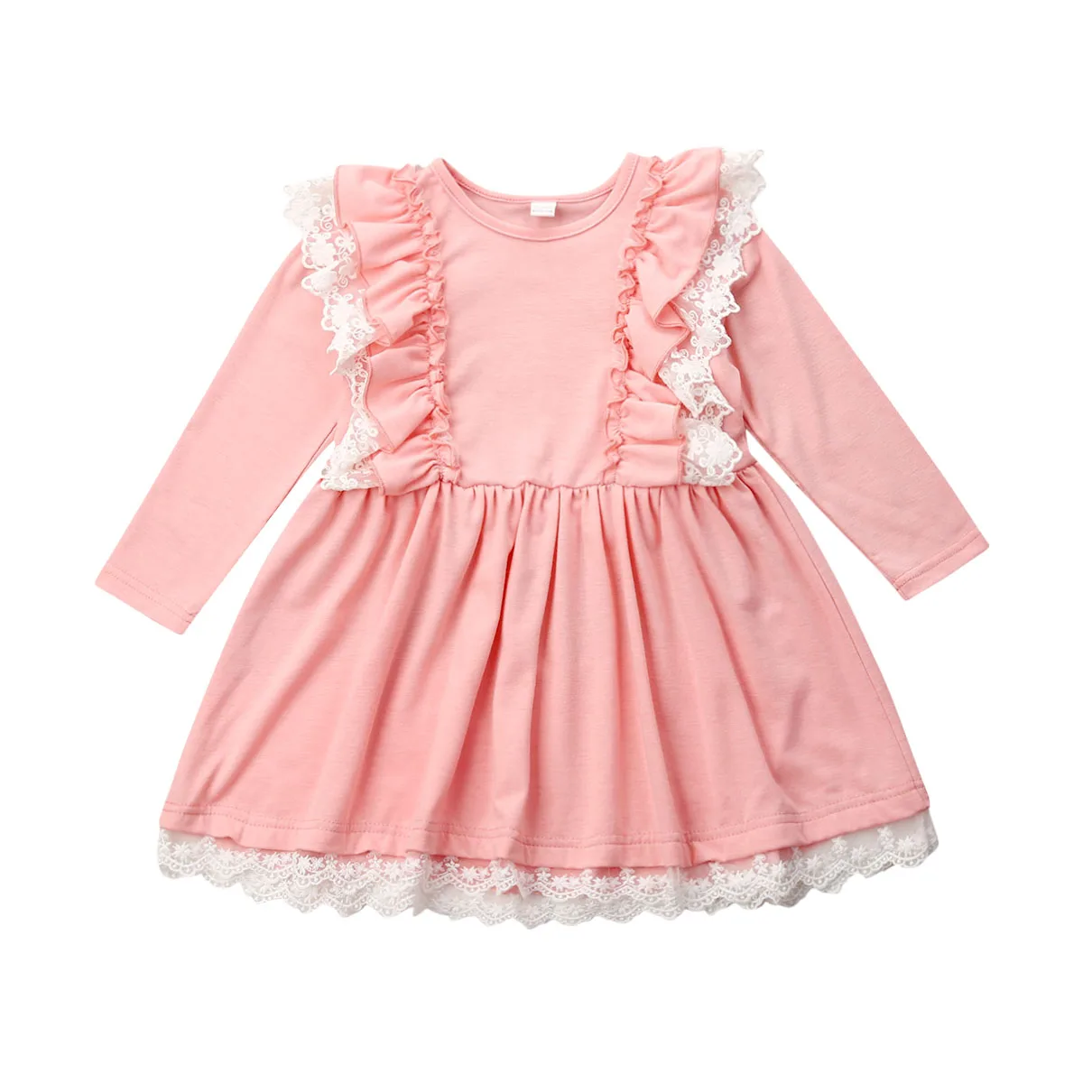 Весенняя одежда принцессы для маленьких девочек 1-6 лет кружевное платье-пачка для свадьбы, дня рождения