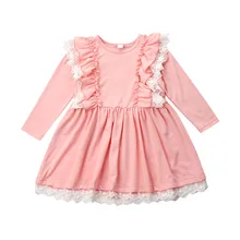 Весенняя одежда принцессы для маленьких девочек 1-6 лет кружевное платье-пачка для свадьбы, дня рождения