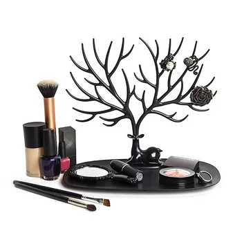 

35#Deer Head Jewelry Display Stand Jewelry Pendant Earrings Necklace Display Stand Organizer Holder Deer Stand Tray Tree Storage