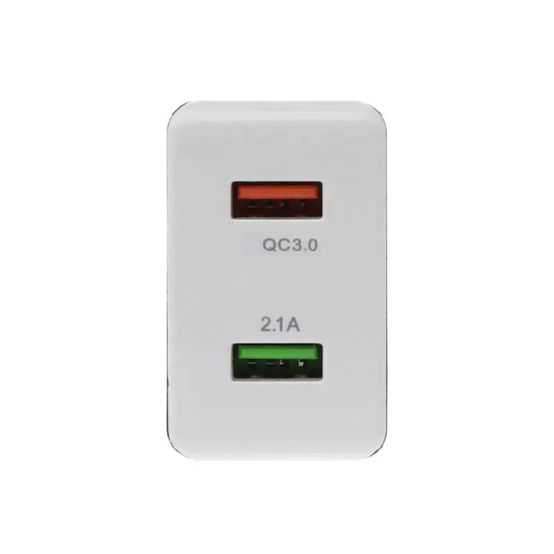 Настенное зарядное устройство, адаптер питания QC3.0, двойной USB, штепсельная вилка стандарта ЕС и США, быстрая зарядка, портативная, для путешествий, для Apple iPhone, samsung, Xiaomi, sony, LG