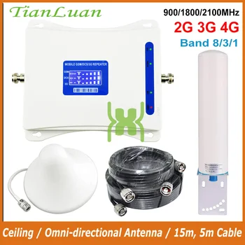 

Mobile Amplifier tri band repeater 900 1800 2100 MHz GSM repeater DCS WCDMA 2G 3G 4G repeater LTE cellular Signal Booster