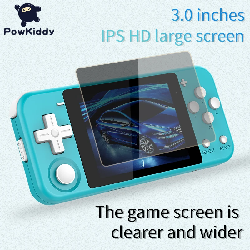 RG556とPowkddy.Q90付き！ POWKIDDY Q90 3-Inch IPS Screen Handheld Console Dual Open System