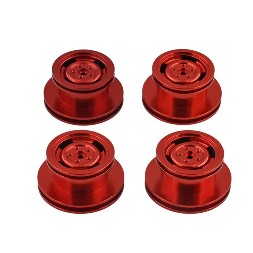 

4pcs Climbing Car Accessories Metal Hub Remote Control Automobile Model Replaceable Diy Parts Metal Model