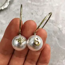 Стильные роскошные циркониевые женские серьги с уникальным темпераментом, милые жемчужные персиковые серьги в форме сердца, аксессуары для ушей