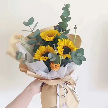 

10M Brown Kraft Paper Roll Handmade Gift/Dried Flower/Flower Wrapping Paper for Wedding/Birthday/Party 60cm Wide