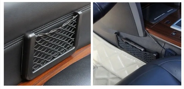 Автомобильная уборка столов 15X8 см Автомобильная сумка с клейким козырьком автомобильные крепления сетка-футляр сетка карманного типа для мобильного телефона