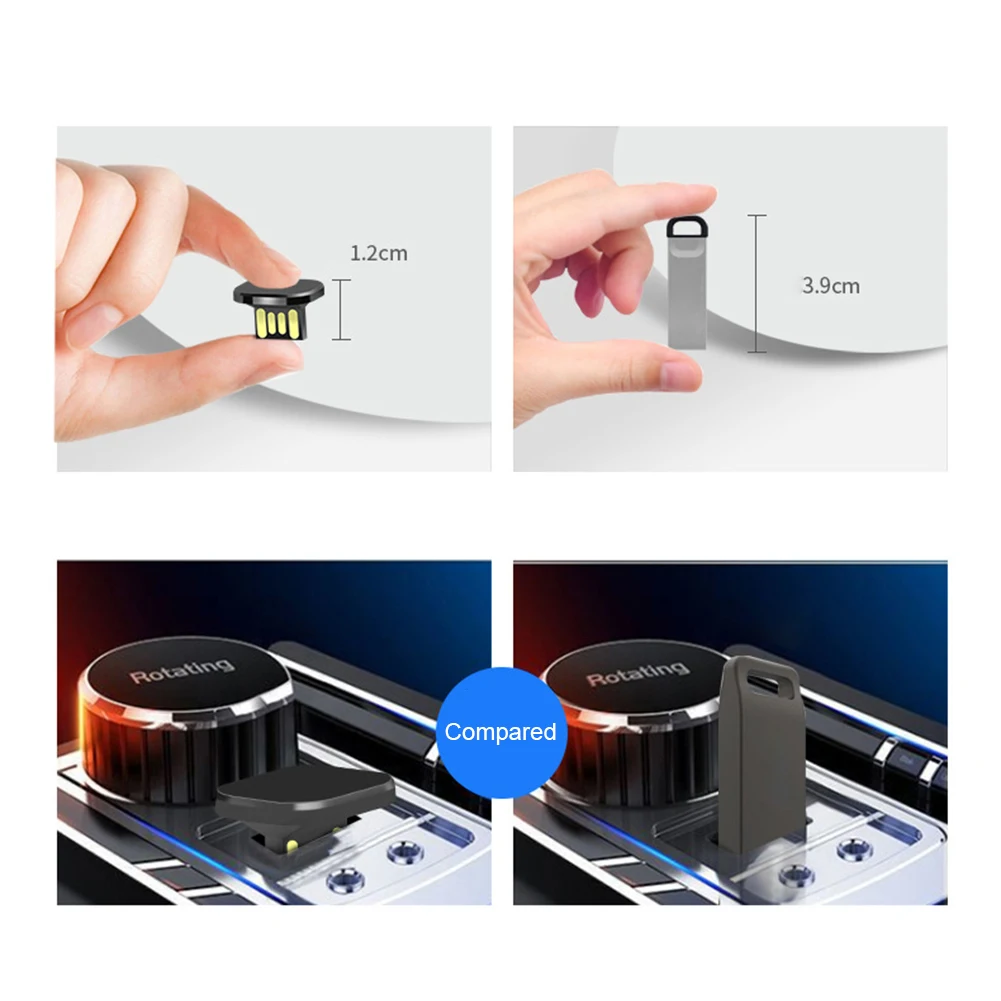 Mini Short Car U Disk Pendrive USB Flash Drive Memory Stick USB2.0 16GB 32GB 64GB flash drive