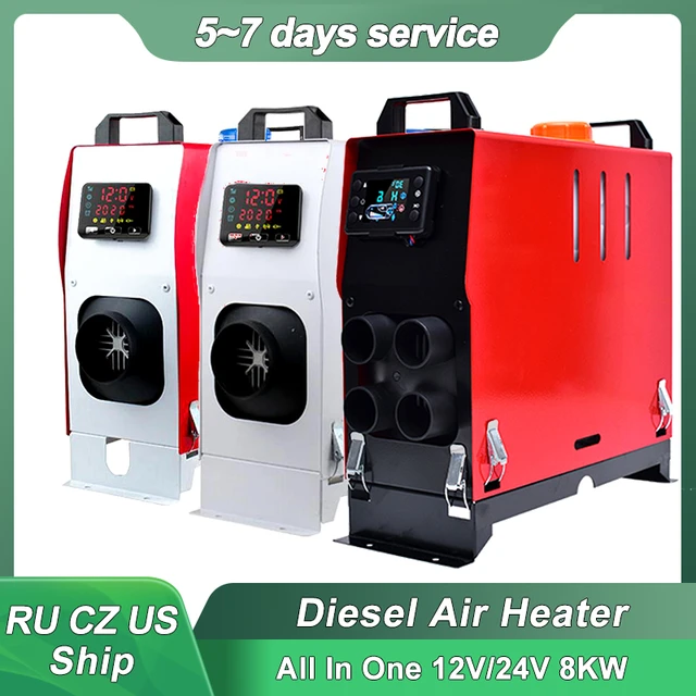 All In One 12/24v 8/5kw Diesel Air Heater Car Parking Heater Air Conditioner  Machine Remote Control Lcd Display Voice Broadcast - Heating u0026 Fans -  AliExpress
