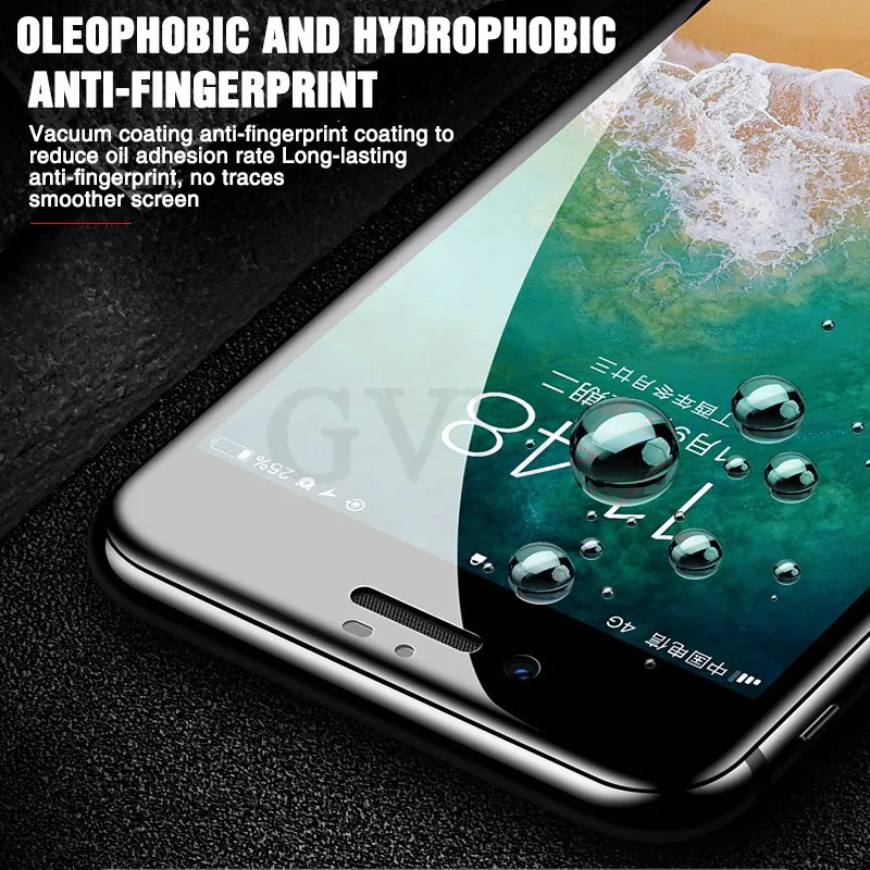 30D защитное стекло с закругленными краями для iPhone 7 8 6 Plus, закаленное защитное стекло для iPhone 11 Pro X XR XS Max, пленка