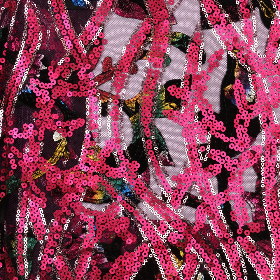 Розовая нигерийская кружевная ткань с блестками высокого качества бархатная Флокированная блестящая кружевная ткань для свадебной вечеринки Velevt Lace APW2830B