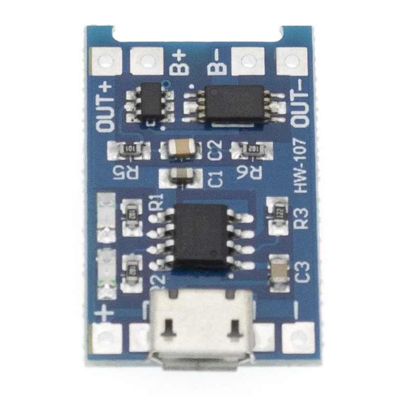 100 шт. TP4056 + Двойная функция защиты 5 в 1 а Micro USB 18650 литиевая батарея зарядная плата