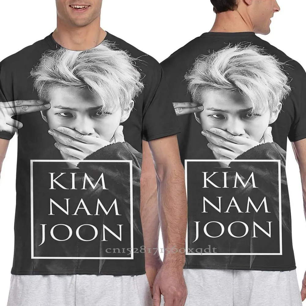 Футболка с принтом Ким намjoon для родителей и детей модная рубашка коротким