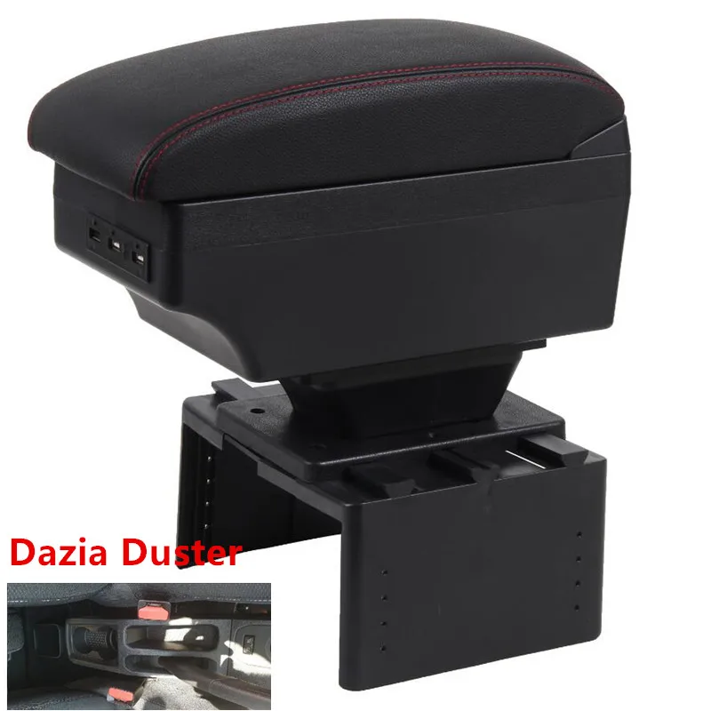 

For Dazia Duster armrest box USB Charging heighten Double layer