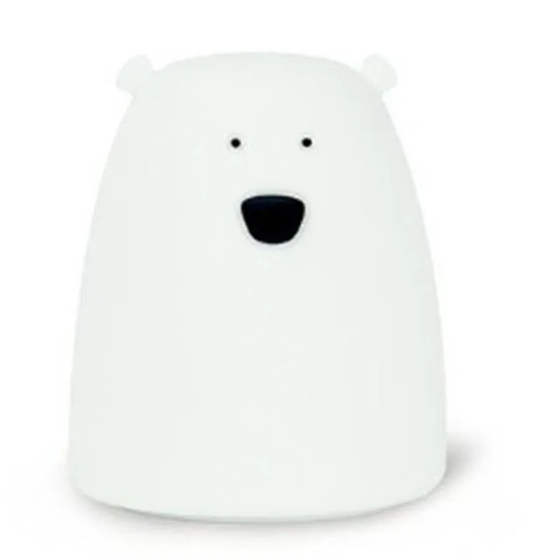 

Silicone Night Light Bedside Lamp Bear Color Light Children Cute Night Lamp Bedroom Kid Light Gift Pressure Reducing Toy