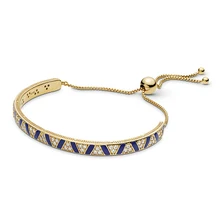 Новинка 925 пробы серебряный браслет с экзотическими камнями и полосками блестящий золотой браслет подходит для европейских женщин DIY Шарм ювелирное изделие подарок