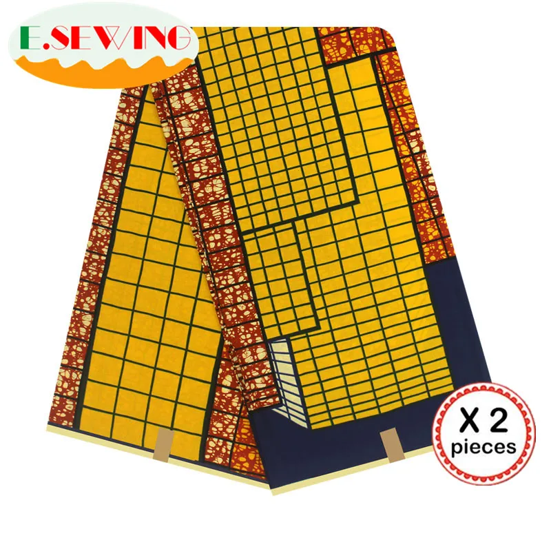 Африканская восковая ткань с принтом Анкара для шитья Анкара африканская ткань 12 ярдов нигерийская хлопковая ткань Гана для платья 81043