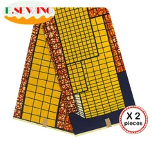 Африканская восковая ткань с принтом Анкара для шитья Анкара африканская ткань 12 ярдов нигерийская хлопковая ткань Гана для платья 81043