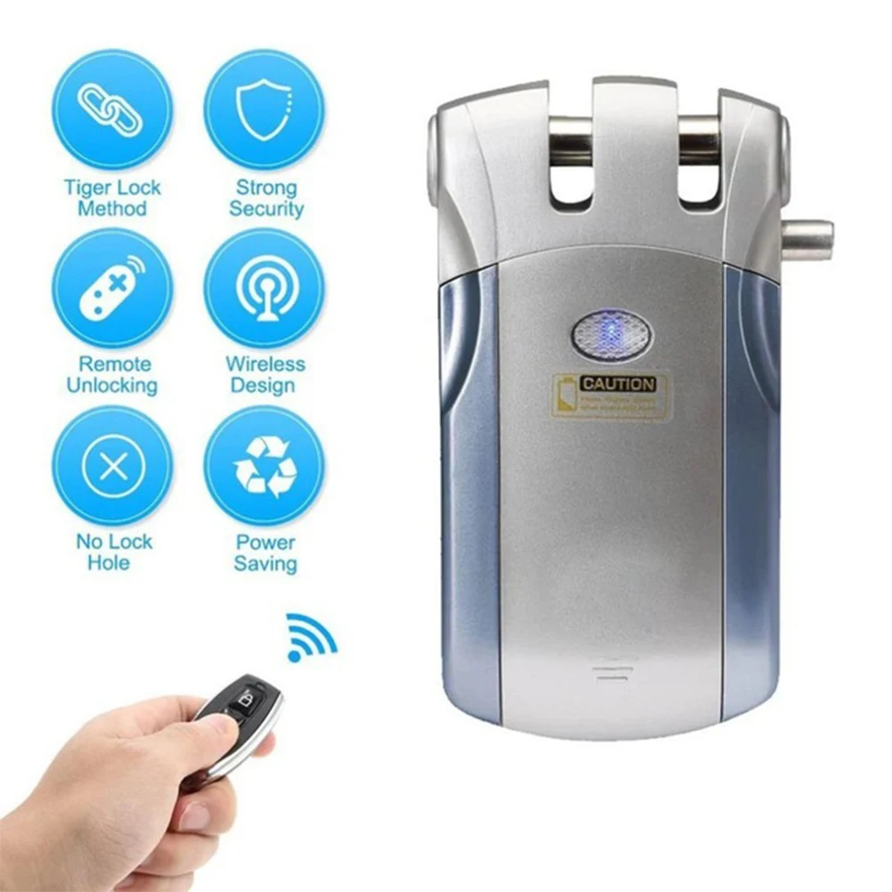 

Fingerprint Password Gate Remote Control Energy Saving APP Small Door Lock Safety Easy Install Electric Wireless Zinc Alloy