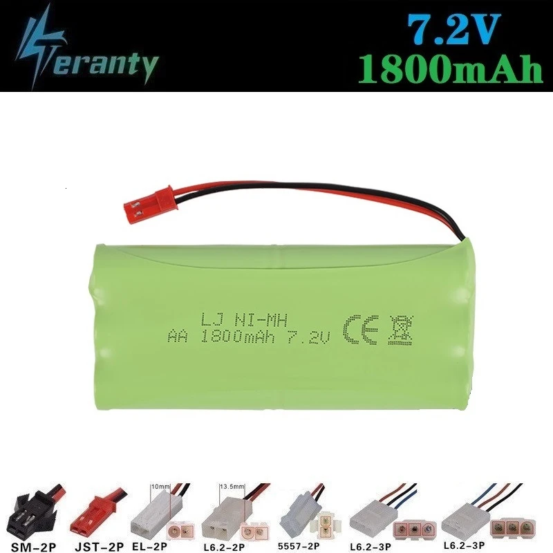 (JST Plug) 7 2 В 1800 мАч NiMH аккумулятор для радиоуправляемых игрушек автомобилей танков
