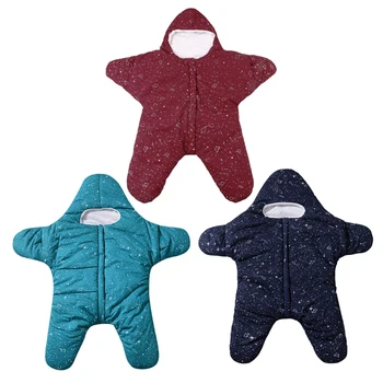 

Wearable Blanket Starfish,Bunting,Sleeping Bag,Fall/Winter,Plush,Padded,Newborn,Anti-Kicking