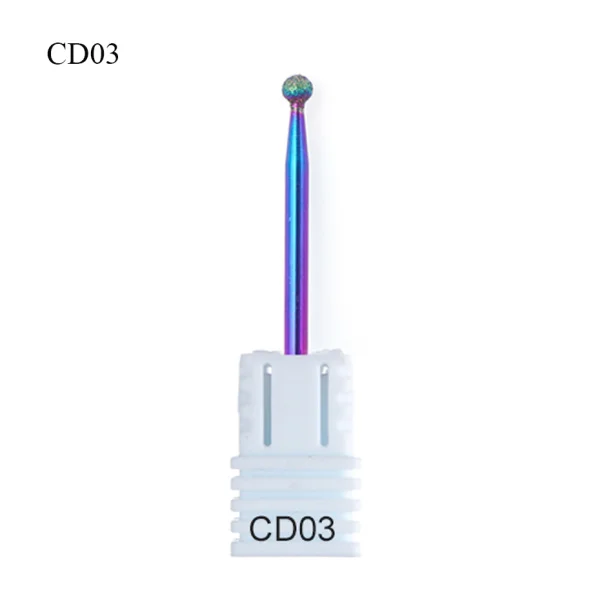 1 шт. электрические сверла для ногтей радужные алмазные фрезы для маникюра аксессуары роторные инструменты для дизайна ногтей LACD01-27-1 - Цвет: CD03