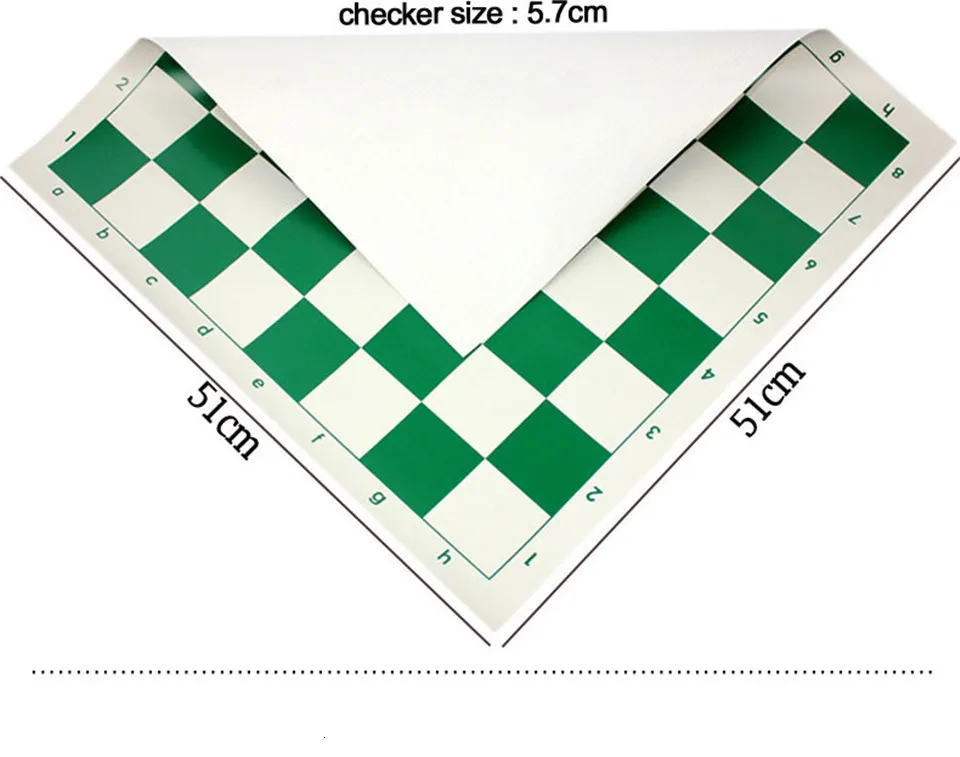 Новая искусственная кожа пластиковые шахматы комплект игры 35/43/51 см международной шахматной доске 37/47/57 мм проверки складной шахматная доска игра