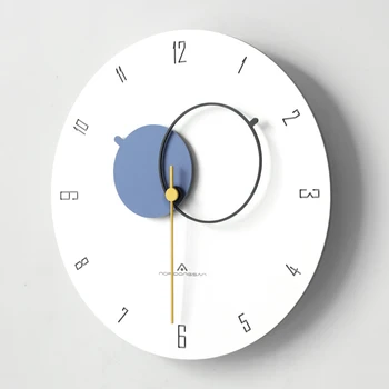 

Creative Nordic Wall Clocks Minimalist Round Office Wall Clock Vogue Quartz Art Modern Orologio Da Parete Home Decoration AA50WC