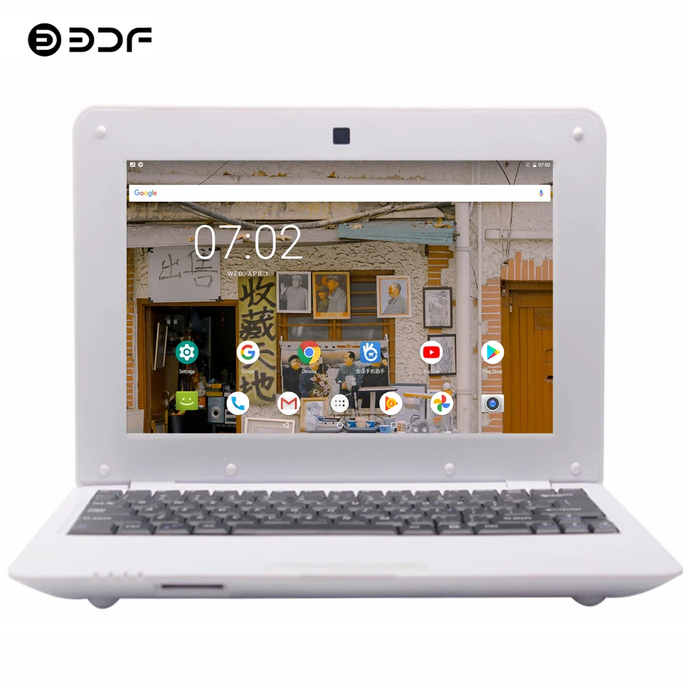 Ноутбук BDF 10 1 дюйма Android Bluetooth WiFi четырехъядерный ноутбук 5 ГГц Гб + 8 6 0 мини-нетбук