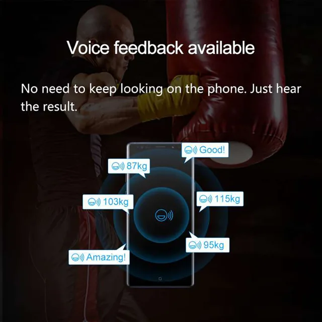 [queling] smart force tracker punching bag power meter speed test