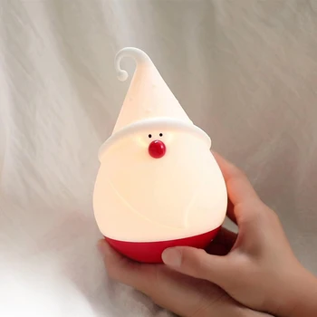 

Santa Claus Christmas Tree Silicone LED Lamp Night Light Touch Sensor Tap Control Gift for Children Baby Kids Christmas Gift