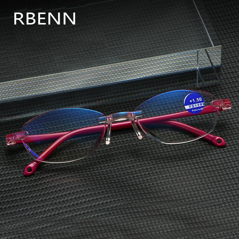 RBENN очки для чтения Для женщин очки при дальнозоркости, для женская блокировки синий свет очки для чтения+ 1,0 1,5 2,0 2,5 3,0 3,5 4,0 свет